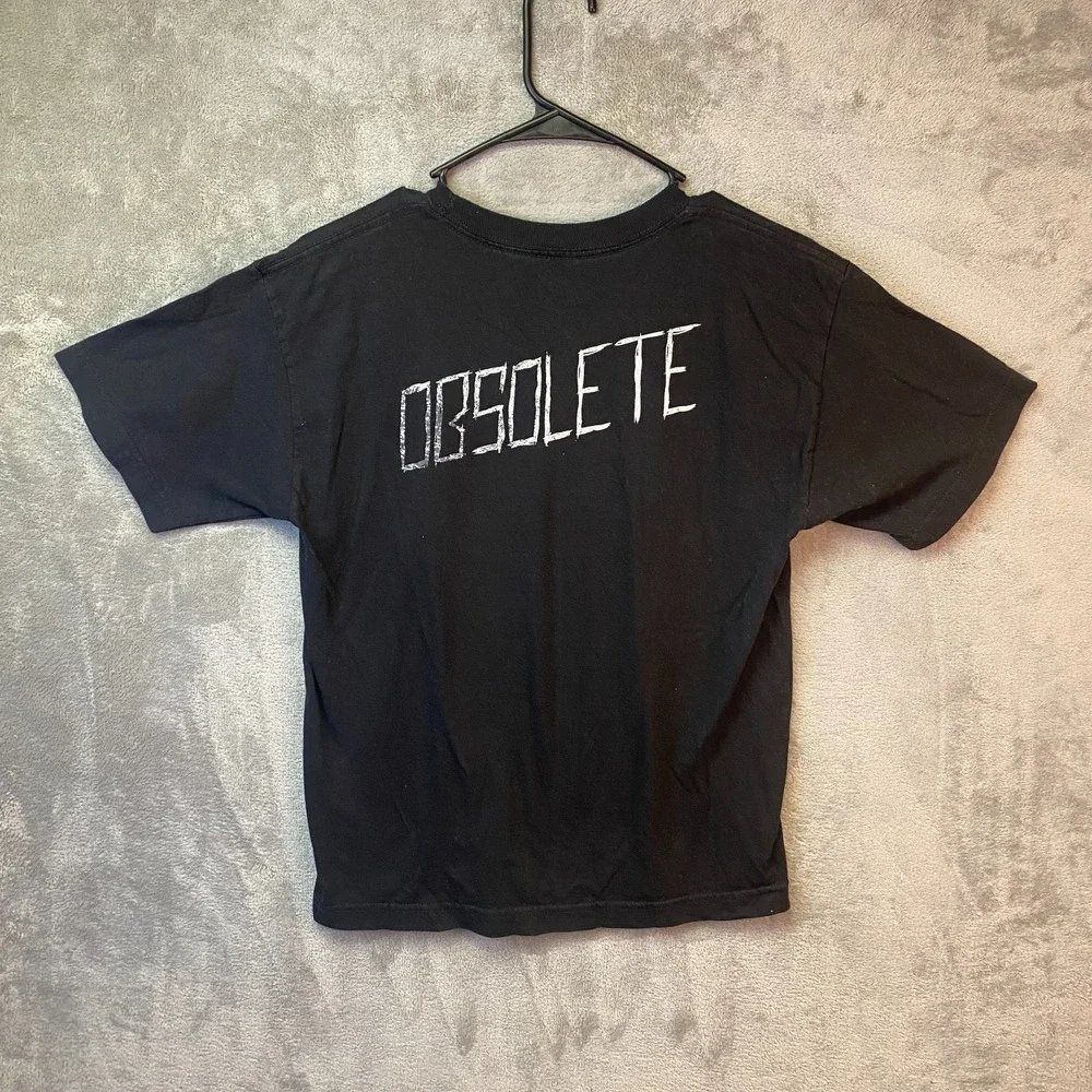 WWE Jeff Hardy Obsolete Youth Large Black Graphic T-Shirt Wrestling